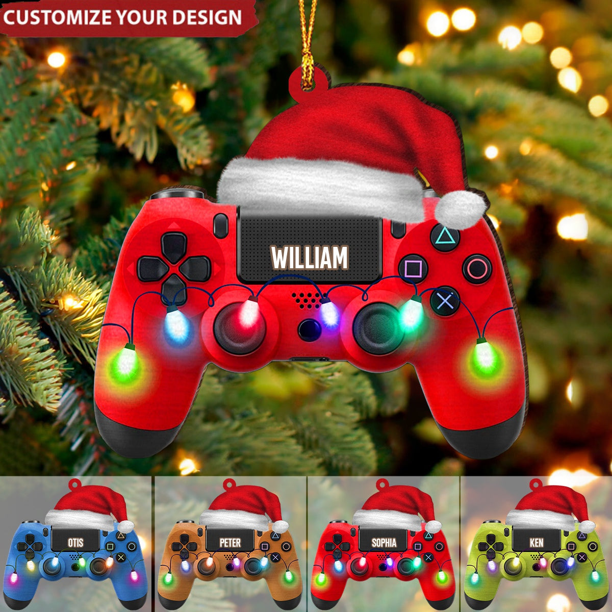 Personalized Gamepad Gaming Hand Play Flat Acrylic Ornament, Meaningful Ornament Gift For Son, Daughter, Gamer
