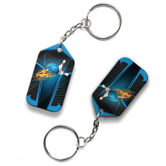 Never Underestimate an Old Man Who Loves Bowling Acrylic Keychain - Christmas Gift For Bowling Lovers, Family, Friends