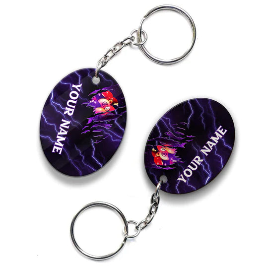 Personalized Name Billiard Pool 9 Ball Thunder Viking Acrylic Keychain - Christmas Gift For Billiard Lovers, Billiard Team Players