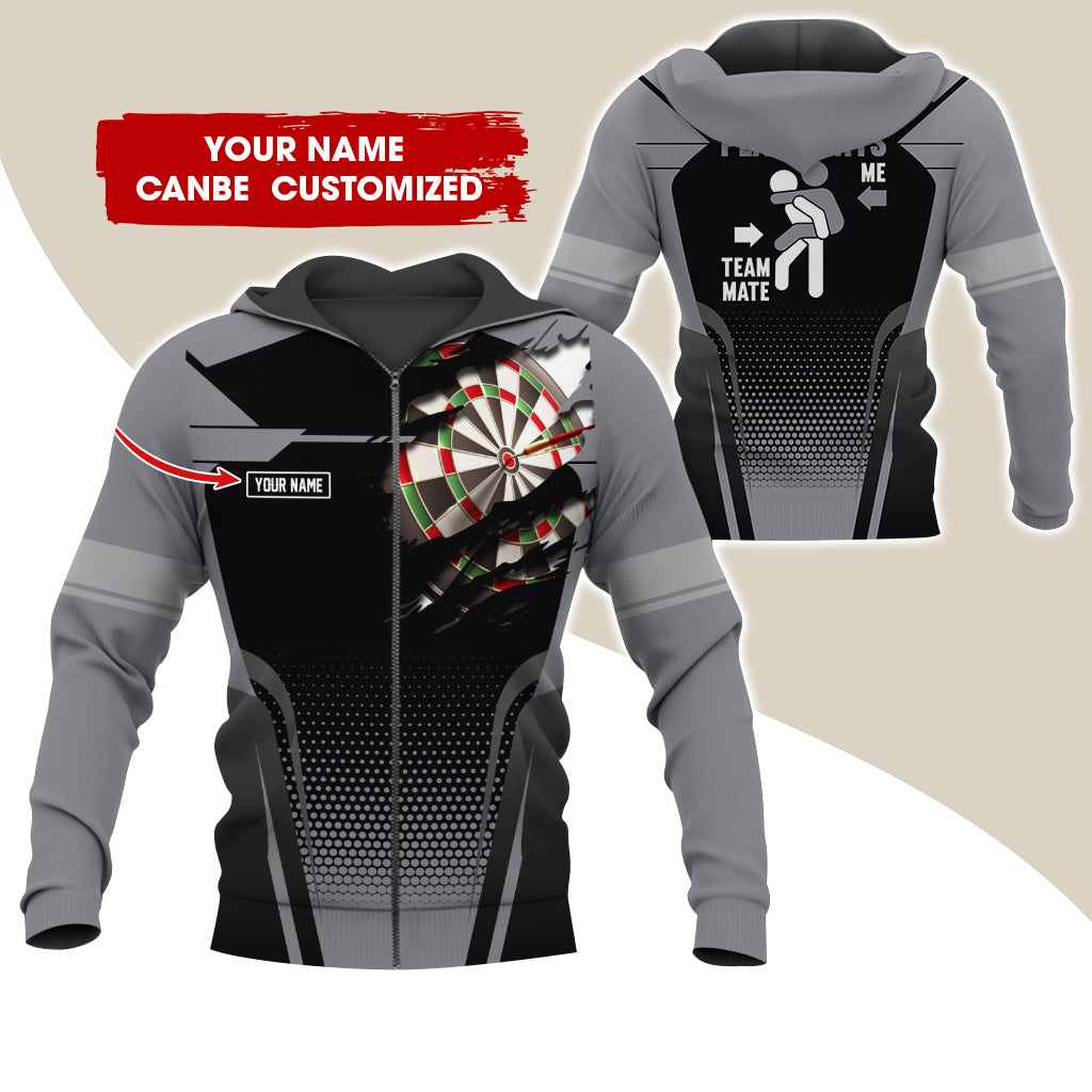 Custom Name Darts Premium Zip Hoodie, Personalized Name How Do I Play Darts Zip Hoodie For Men & Women - Gift For Darts Lovers, Darts Players