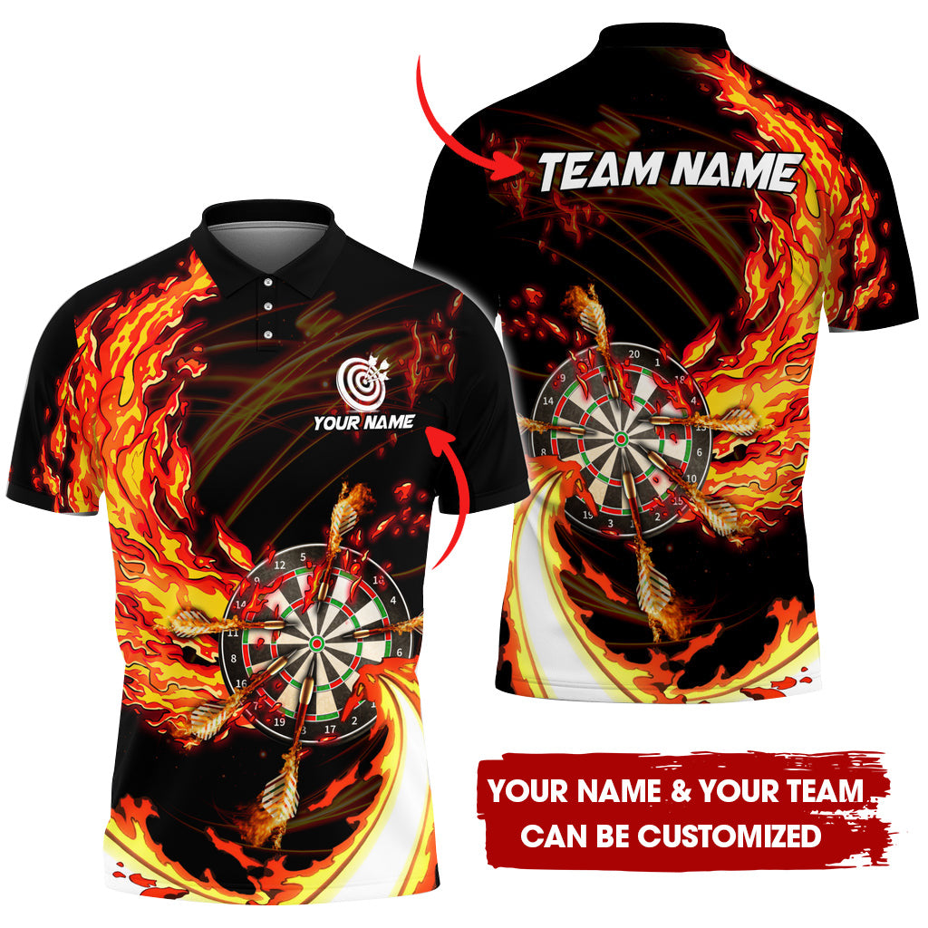 Customized Breath Of Fire Darts Men Polo Shirt, Custom Darts For Team Polo Shirt For Men, Perfect Gift For Darts Lovers, Darts Players