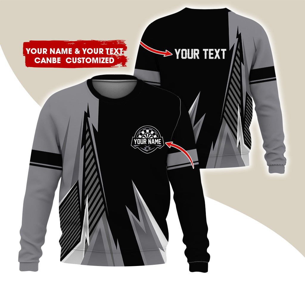 Customized Name & Text Darts Sweatshirt, Personalized Darts Play Sweatshirt For Men & Women - Gift For Darts Lovers, Darts Players