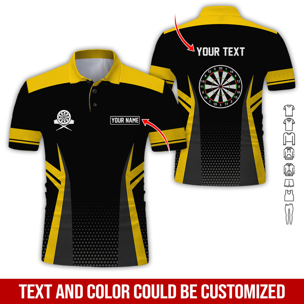 Customized Name & Text Darts Polo Shirt, Personalized Darts Polo Shirt For Men - Perfect Gift For Darts Lovers, Darts Players