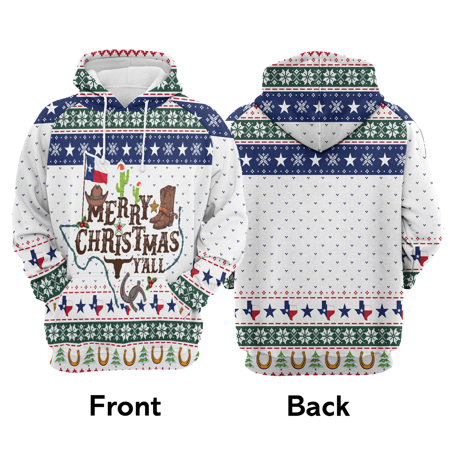 Texas Premium Christmas Hoodie, Merry Christmas Y'all Unisex Hoodie For Men & Women - Perfect Gift For Christmas, Friends, Family