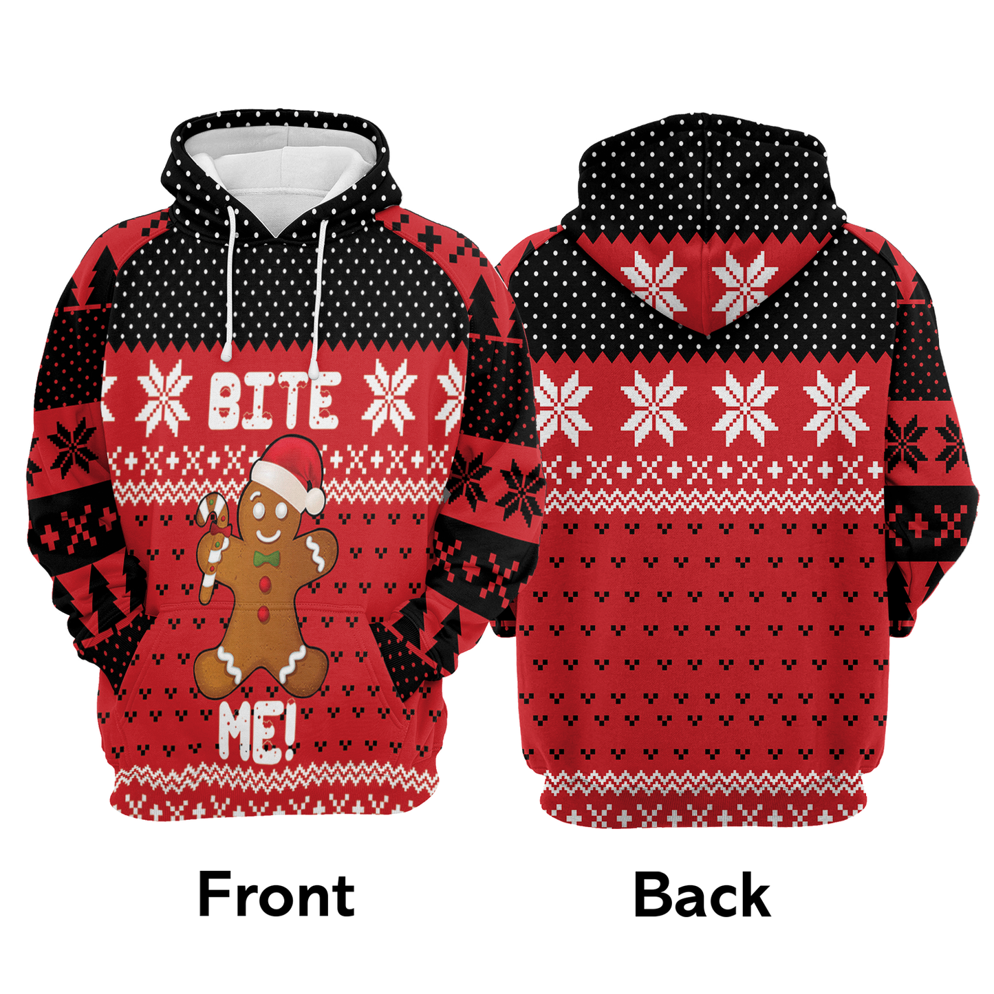 Gingerbread Xmas Premium Christmas Hoodie, Gingerbread Bite Me Unisex Hoodie For Men & Women - Perfect Gift For Christmas, Gingerbread Lovers, Family