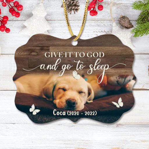 Personalized Dog Photo Aluminum Ornament, Customized Cat Photo Aluminum Ornament - Best Gift For Dog Lovers, Cat Lovers, Dog Owners, Christmas