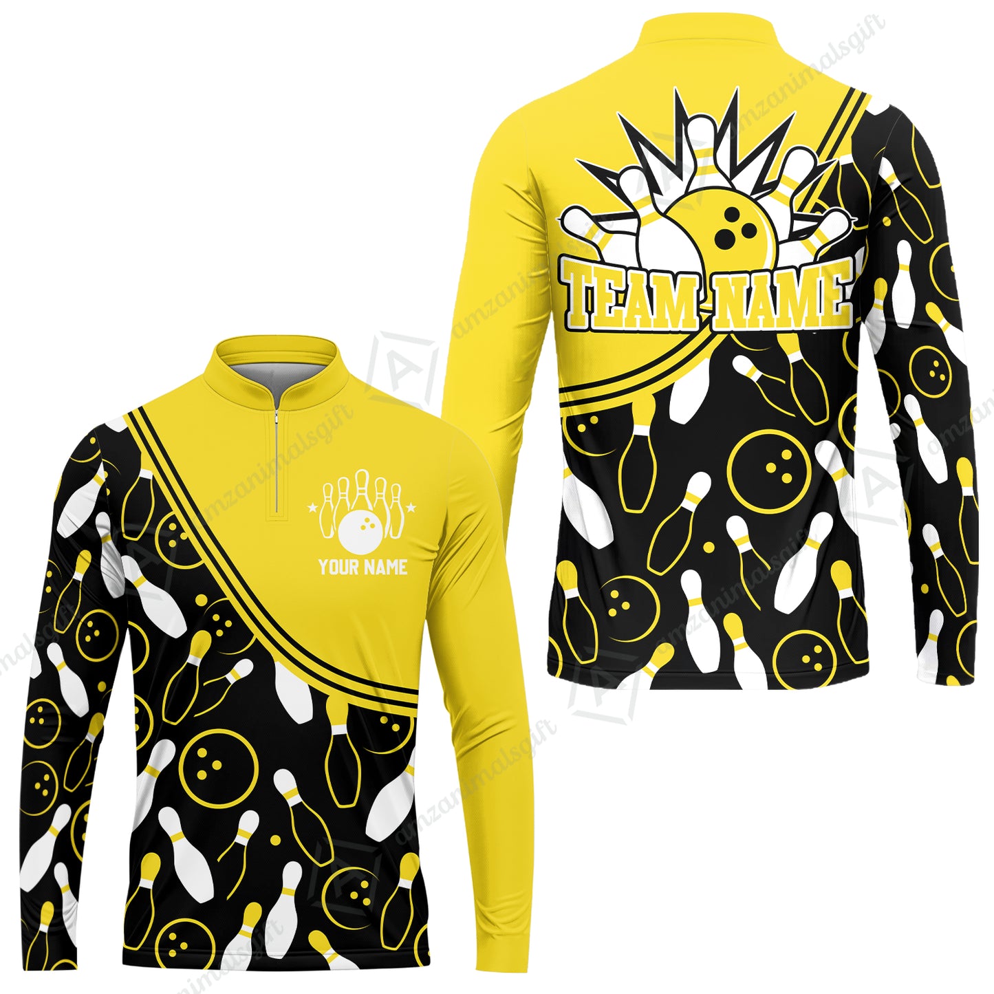 Customized Bowling Long Sleeve Jersey , Custom Multicolor Bowling Style Uniform Long Sleeve Jersey For Bowlers