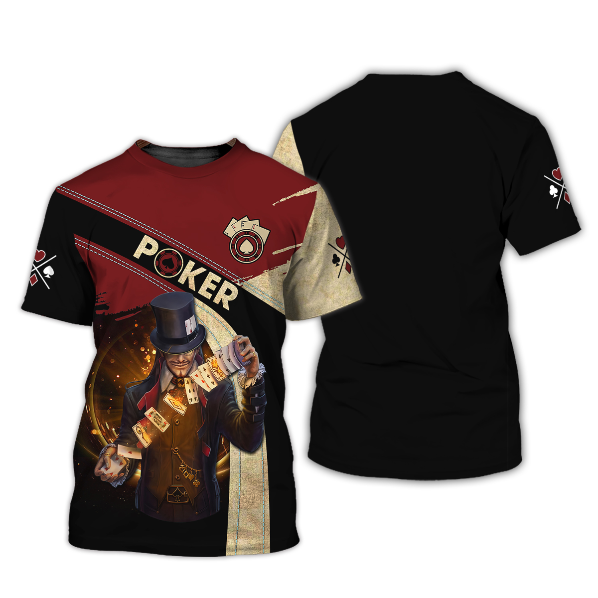 Customized Poker Shirt, Poker Mysterious Card Master Shirts, Perfect Outfit For Poker Players