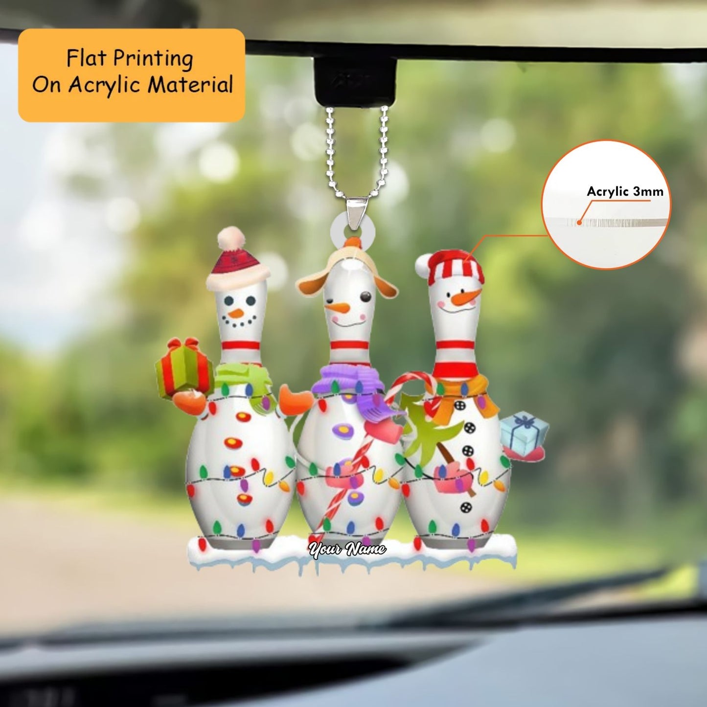 Personalized Bowling Pin Ornaments, Custom Bowling Pin Ornaments, Bowling KeyChains, Car Ornaments Bowling
