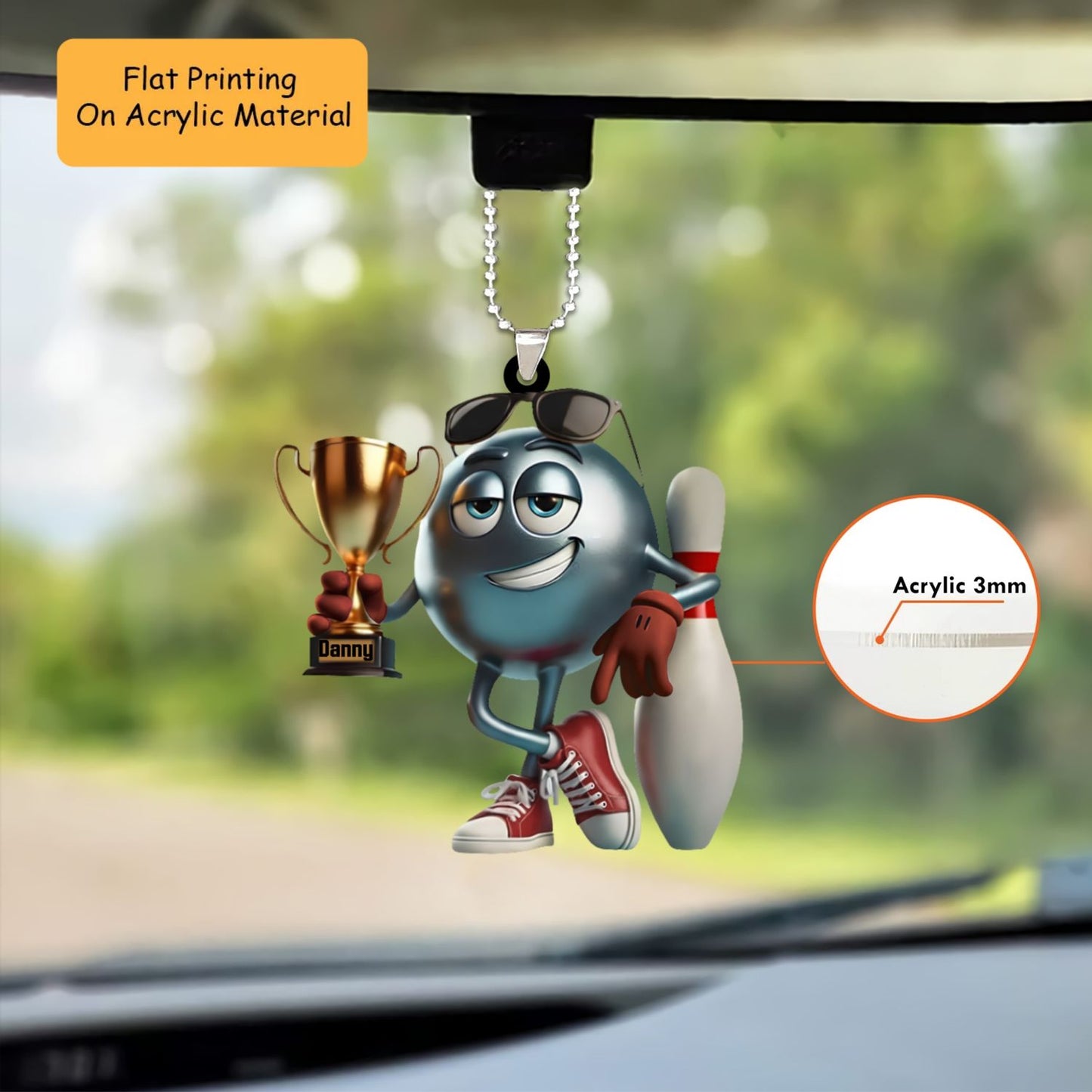 Personalized Christmas Bowling Ornament, Winner Bowling Ball Christmas, Custom Ornament Christmas Gift, Keychain Bowling Christmas, Car Ornament Bowling Christmas