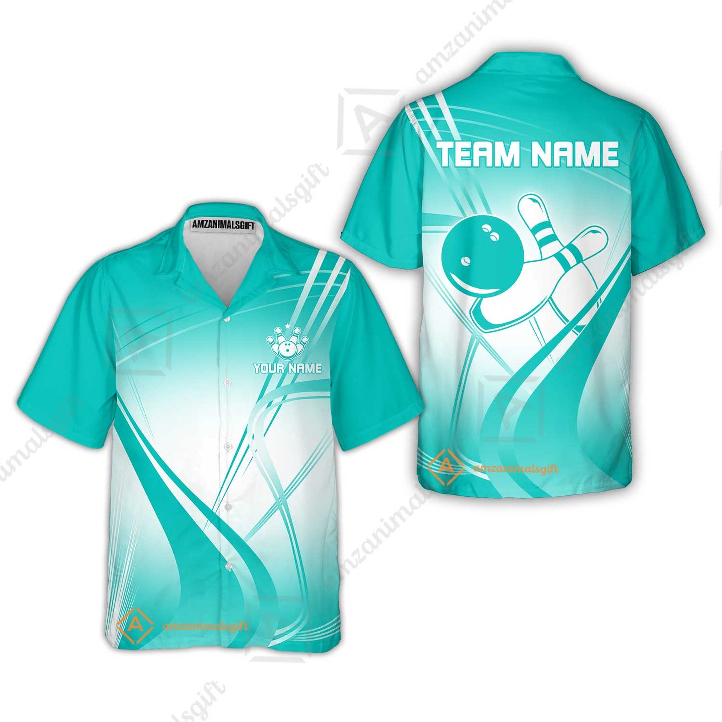Customized Bowling Hawaiian Shirt, Custom Bowling Uniform Hawaiian Shirt, Multicolor Team Style Jersey for Bowlers
