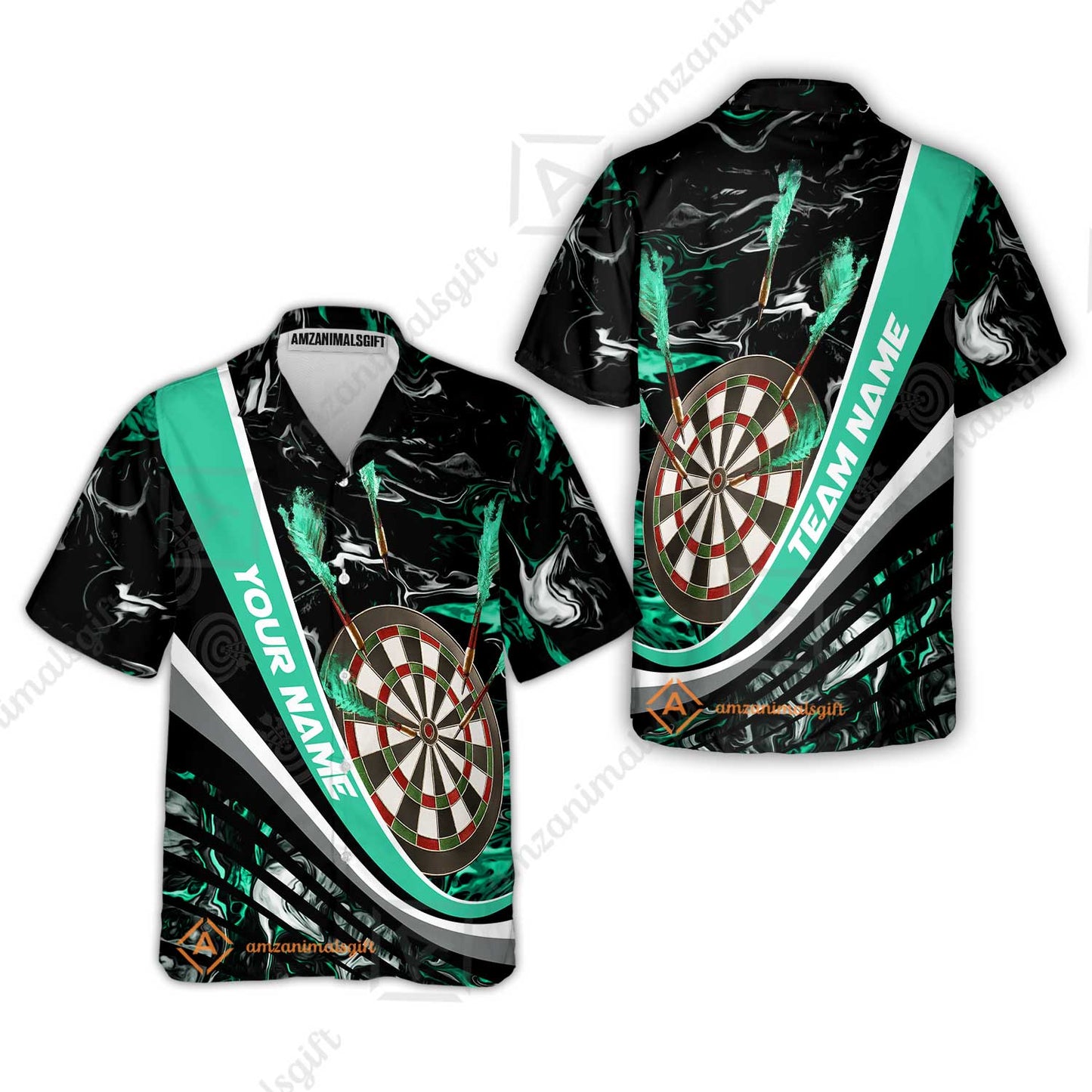 Customized Darts Hawaiian Shirt, Darts Flaming Magma Multicolor Hawaiian Shirt Custom Team Jersey For Darts Player