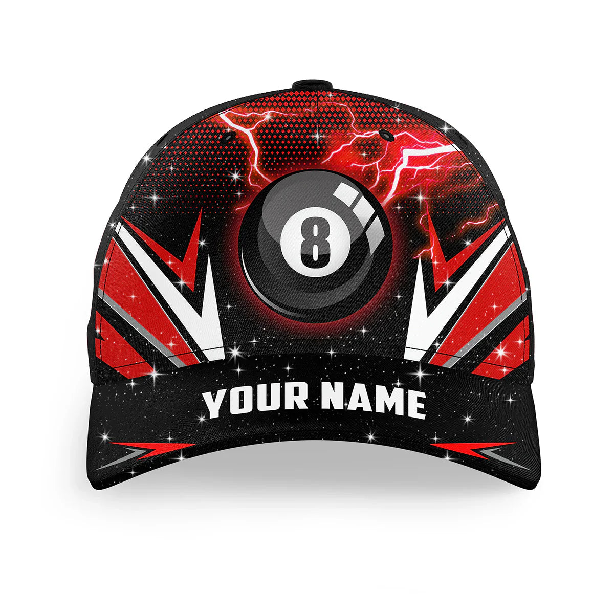 Customized Billiard Cap, Billiard Pool 8 Ball Pool Jerseys Baseball Personalized Name 3D Hats, Best Billiard Pool Hat For Billiard Players