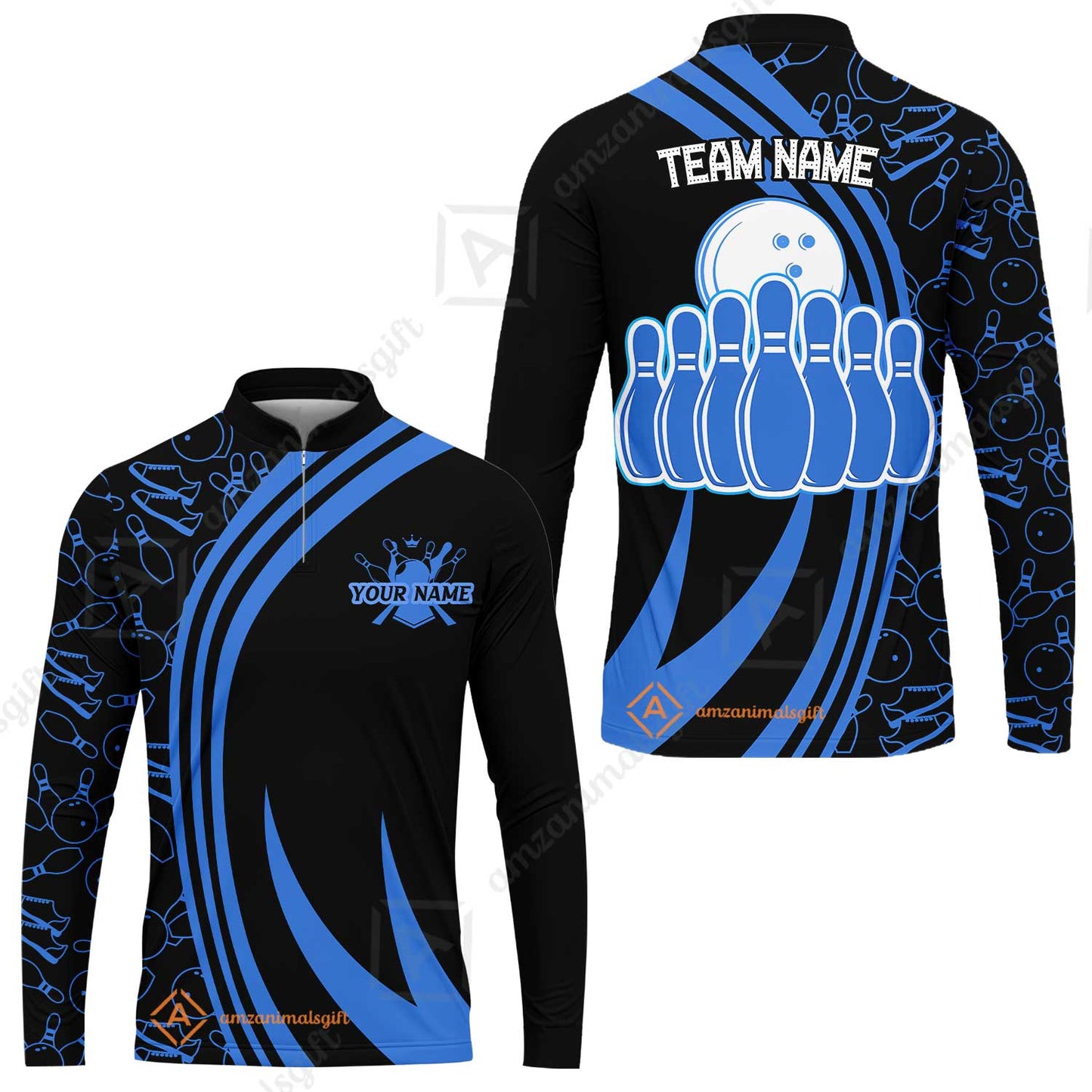 Customized Bowling Team Long Sleeve Jersey Neon Multicolor Bowling Uniforms With Name And Team Name For Bowlers