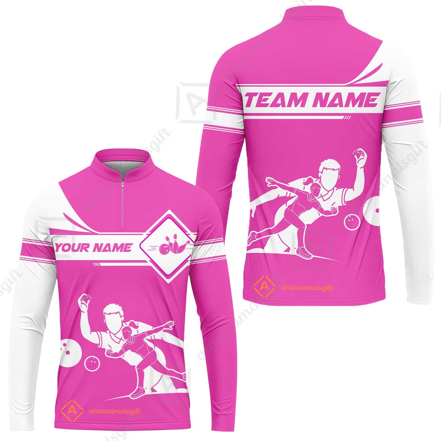 Customized Bowling Long Sleeve Jersey, Men And Women Playing Bowling Ball Long Sleeve Jersey, Personalized Bowling Uniform Multicolor For Bowlers