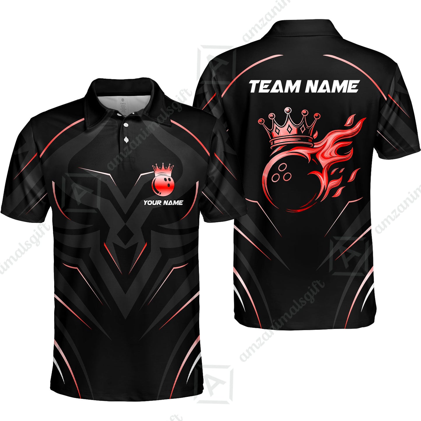 Customized Bowling Polo Shirt, Custom Crown Bowling Uniform Polo Shirt, Multicolor Team Style Jersey for Bowlers