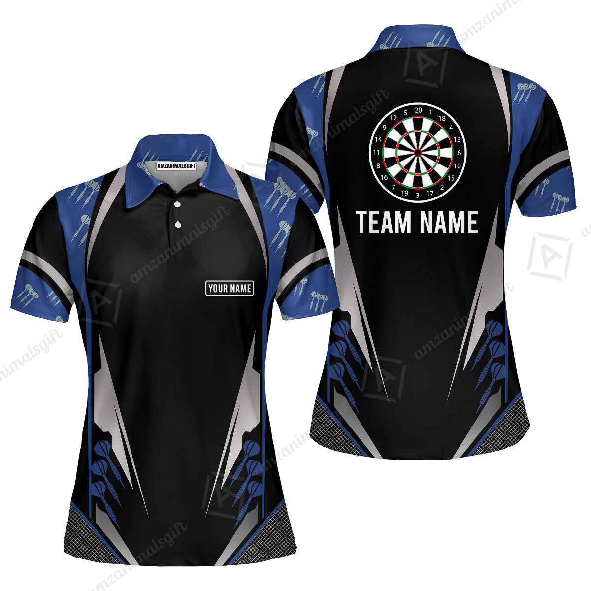 Customized Name & Text Darts Women Polo Shirt, Personalized Darts Team Women Polo Shirt For Summer - Gift For Darts Lovers, Darts Players Uniforms