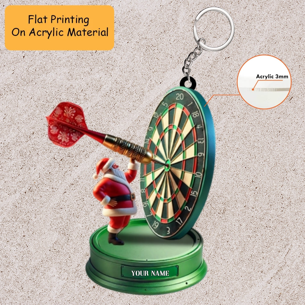 Personalized Dart Board Holding Pins Acrylic Ornament, Dart Keychain, Car Ornament, Christmas Ornament Gifts