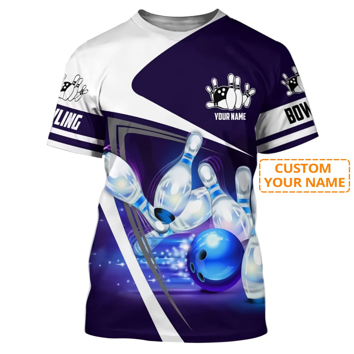 Personalized Bowling T Shirt, Custom Name Bowling T Shirt, Team Player Uniform Shirt - Best Gift For Men, Bowling Lovers, Bowlers