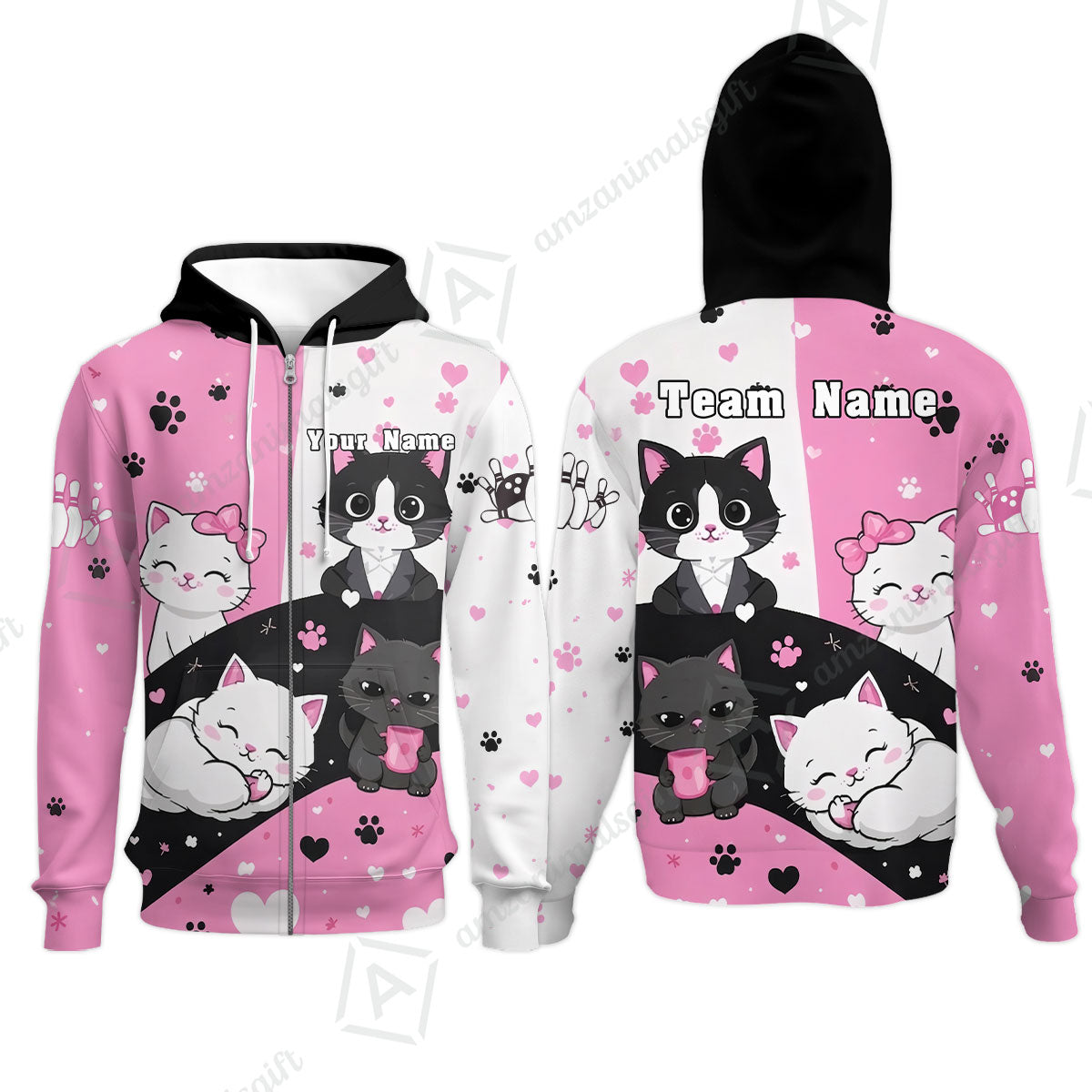 Custom Bowling Jersey Polo Shirt, Meow Moments, Custom Bowling Jersey Team Shirt For Players With Name and Team Name