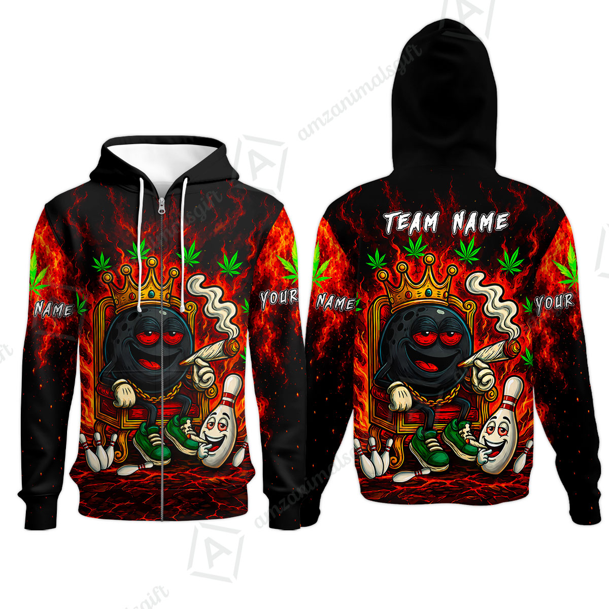 Custom Bowling Jersey Polo Shirt, Stoner Bowling, Personalize Name and Team Name