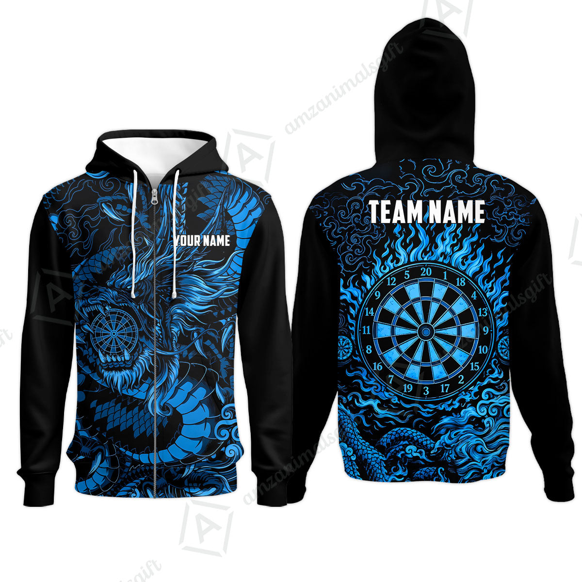 Custom Darts Jersey Polo Shirt, Dragon's Bullseye Darts, Custom Dart Jersey Team Shirt For Players With Name & Team Name