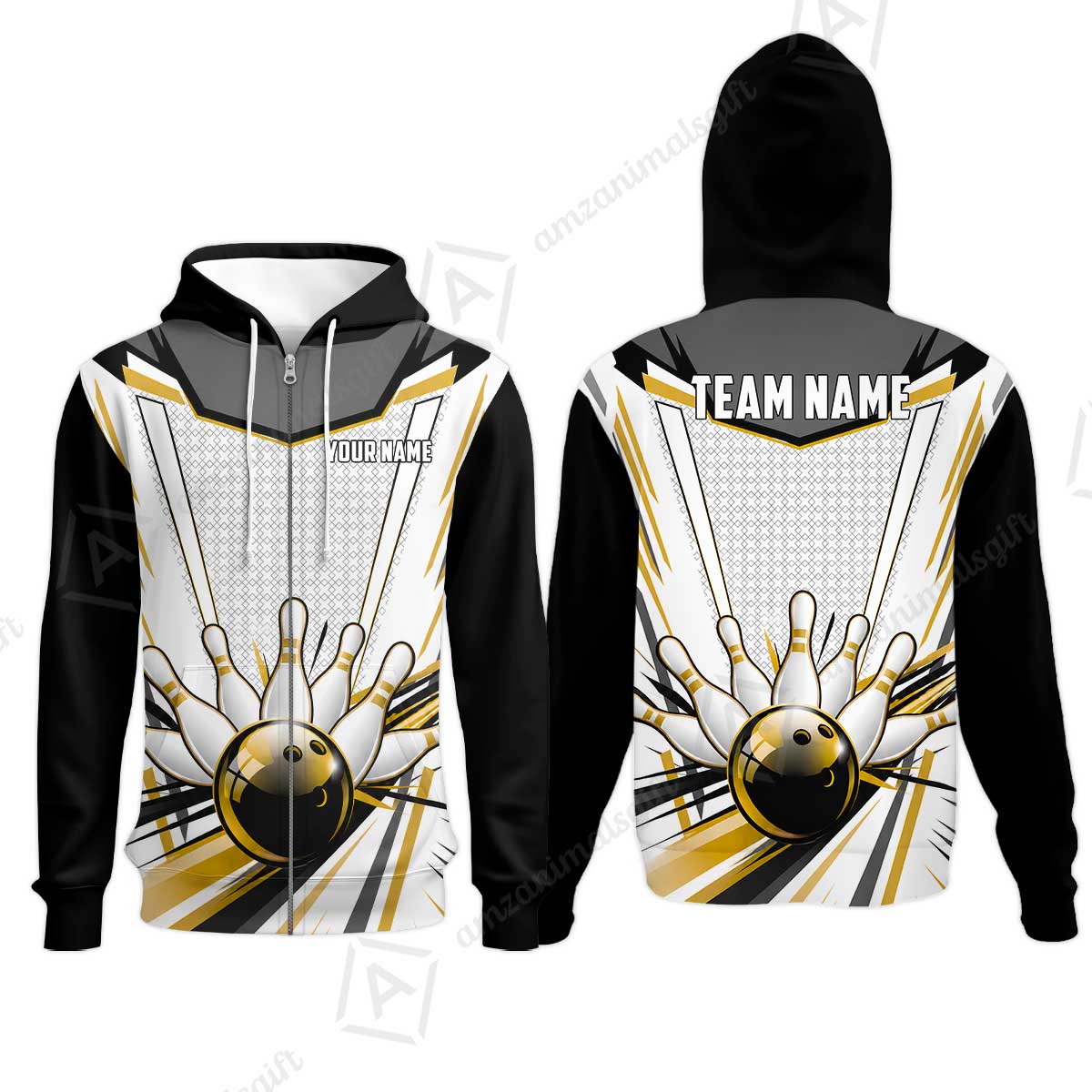 Customized Golden Cyber Strike Bowling Jersey, Custom Name And Team Name For Bowlers