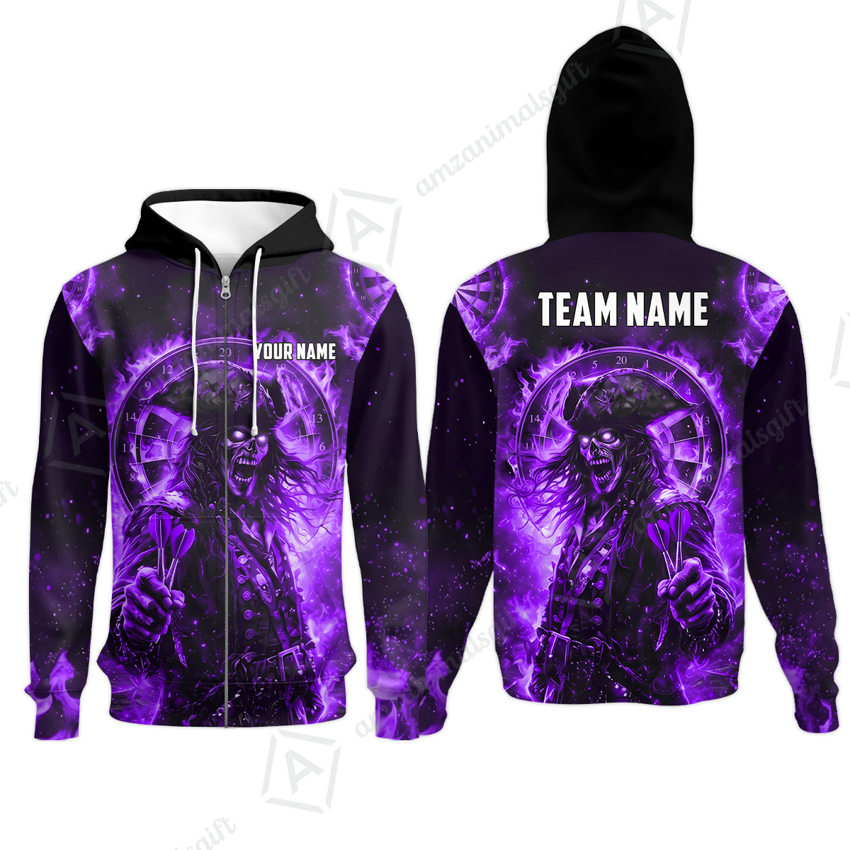 Custom Darts Jersey Polo Shirt, Ghost Pirate, Custom Dart Jersey Team Shirt For Players With Name & Team Name