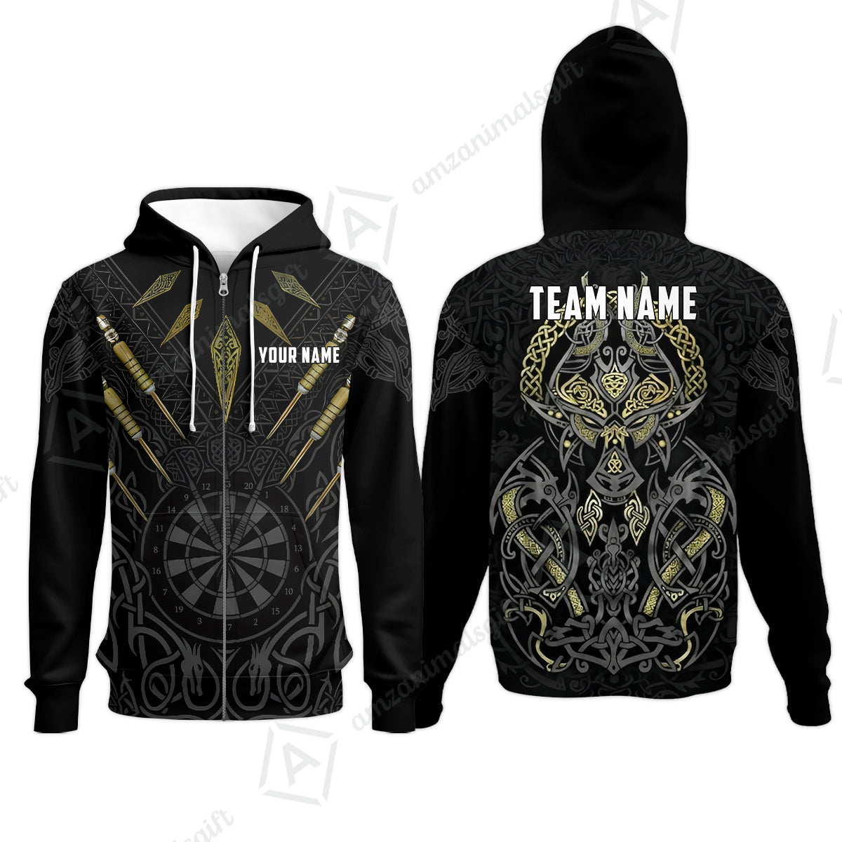 Custom Darts Team Jersey, Personalized Viking Darts Polo Shirt For Players With Name & Team Name