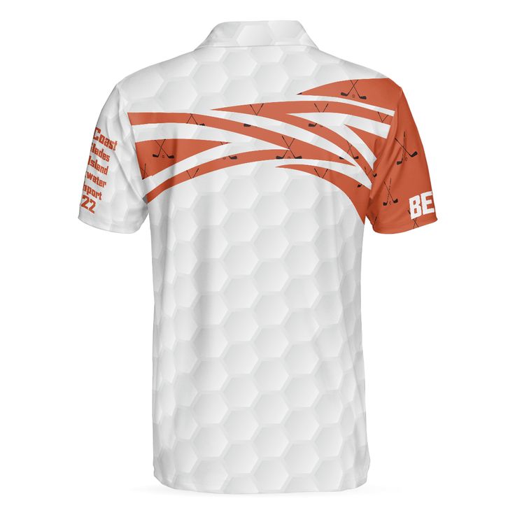 Men Golf Polo Shirt - Golf Men Polo Shirt, 5 Five & V Orange Golf Men Golf Polo Shirt - Perfect Polo Shirt For Men, Golfers