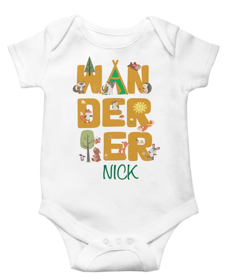 Animal Baby Onesies, Wanderer Onesie, Boho animal Onesie, Newborn Onesies - Perfect Gift For Baby, Baby Gift Onesie - Amzanimalsgift