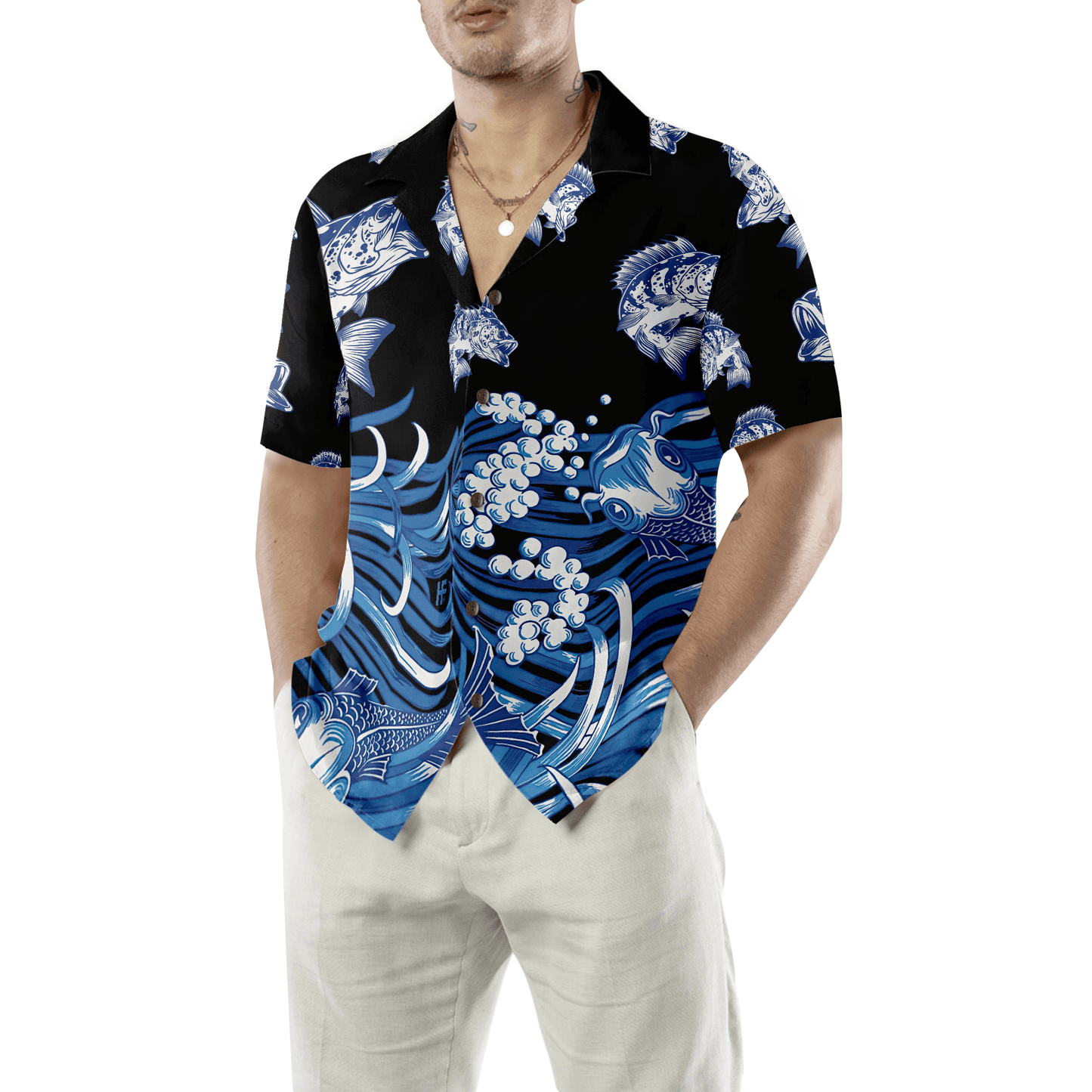 Bass Fish Hawaiian Shirt, Colorful Summer Aloha Shirt For Men Women, Perfect Gift For Friend, Family, Husband, Wife, Boyfriend, Girlfriend - Amzanimalsgift