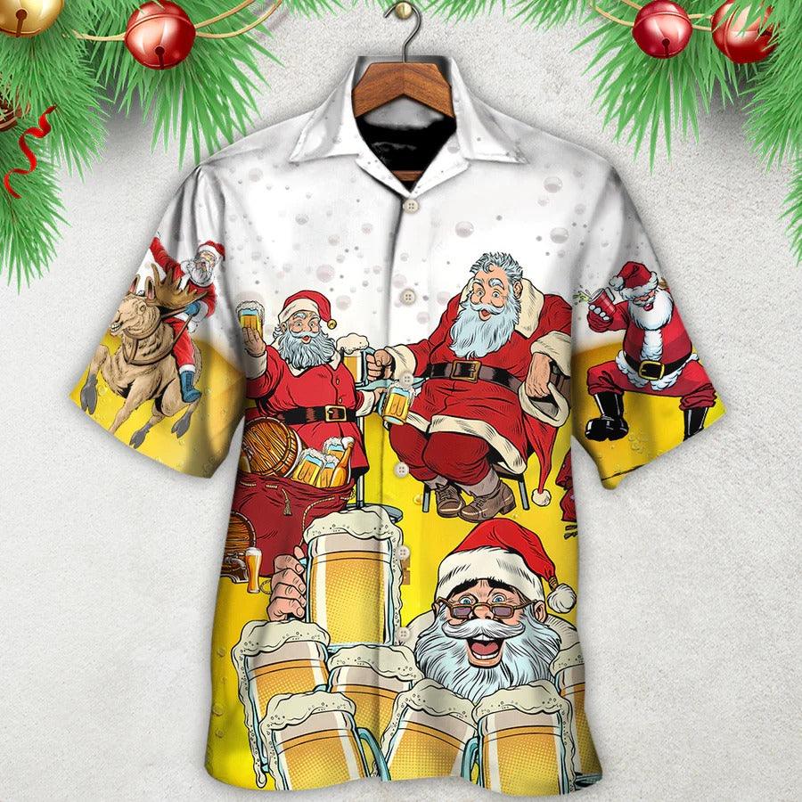 Beer Hawaiian Shirt, Beer Christmas, Santa Claus I Want More Beer Aloha Shirt For Men And Women - Perfect Gift For Beer Lovers, Christmas - Amzanimalsgift
