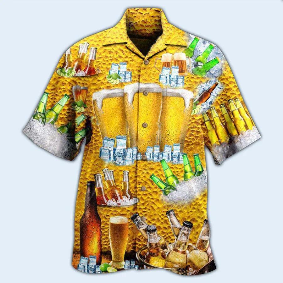 Beer Hawaiian Shirt, Tropical Beer, Cold Beer, Beer Is BrewTiful Aloha Shirt For Men And Women - Perfect Gift For Beer Lovers, Summer - Amzanimalsgift