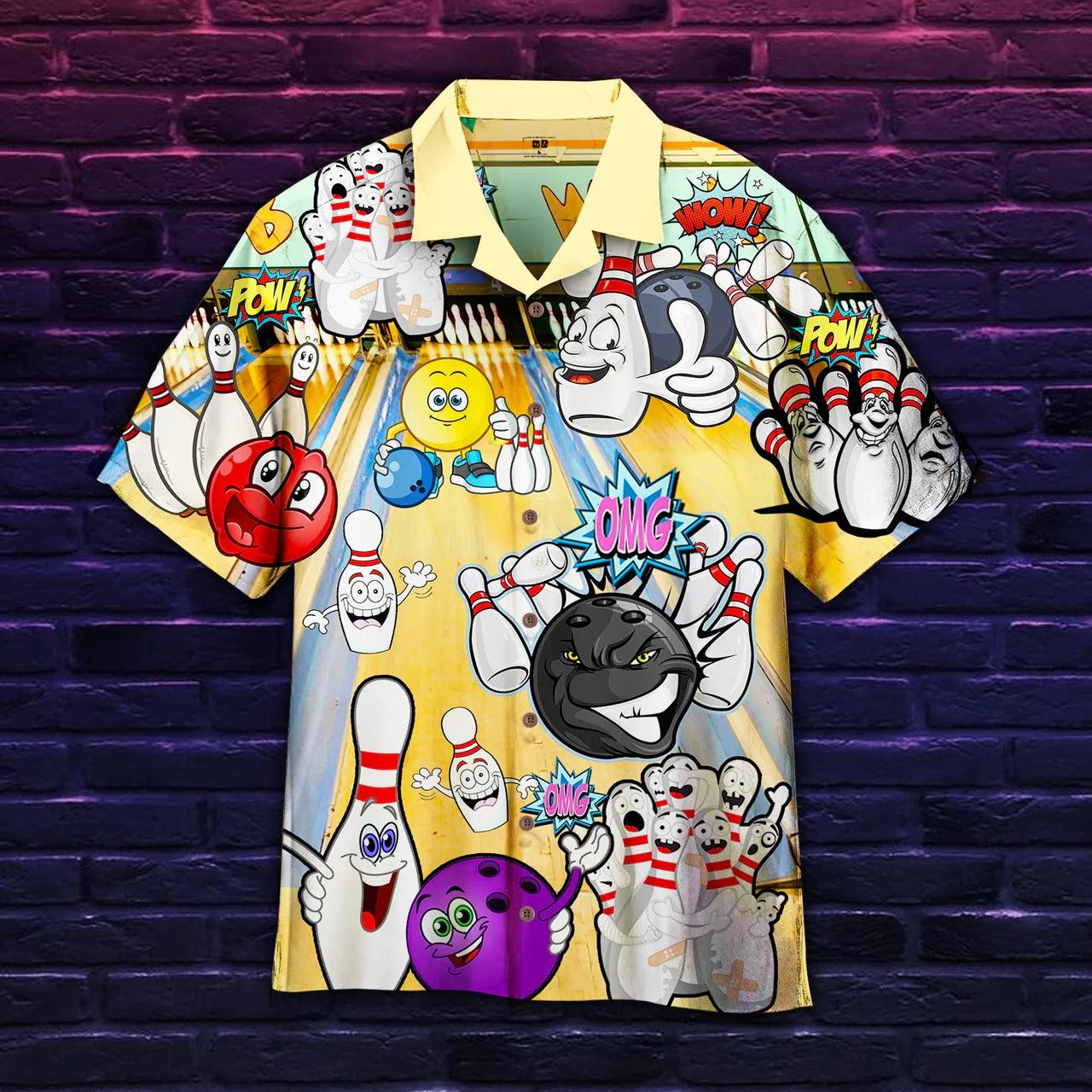 Bowling Hawaiian Shirt, Split Happens Bowling Aloha Hawaiian Shirts For Men and Women - Gift For Bowling Lovers, Friend, Family - Amzanimalsgift