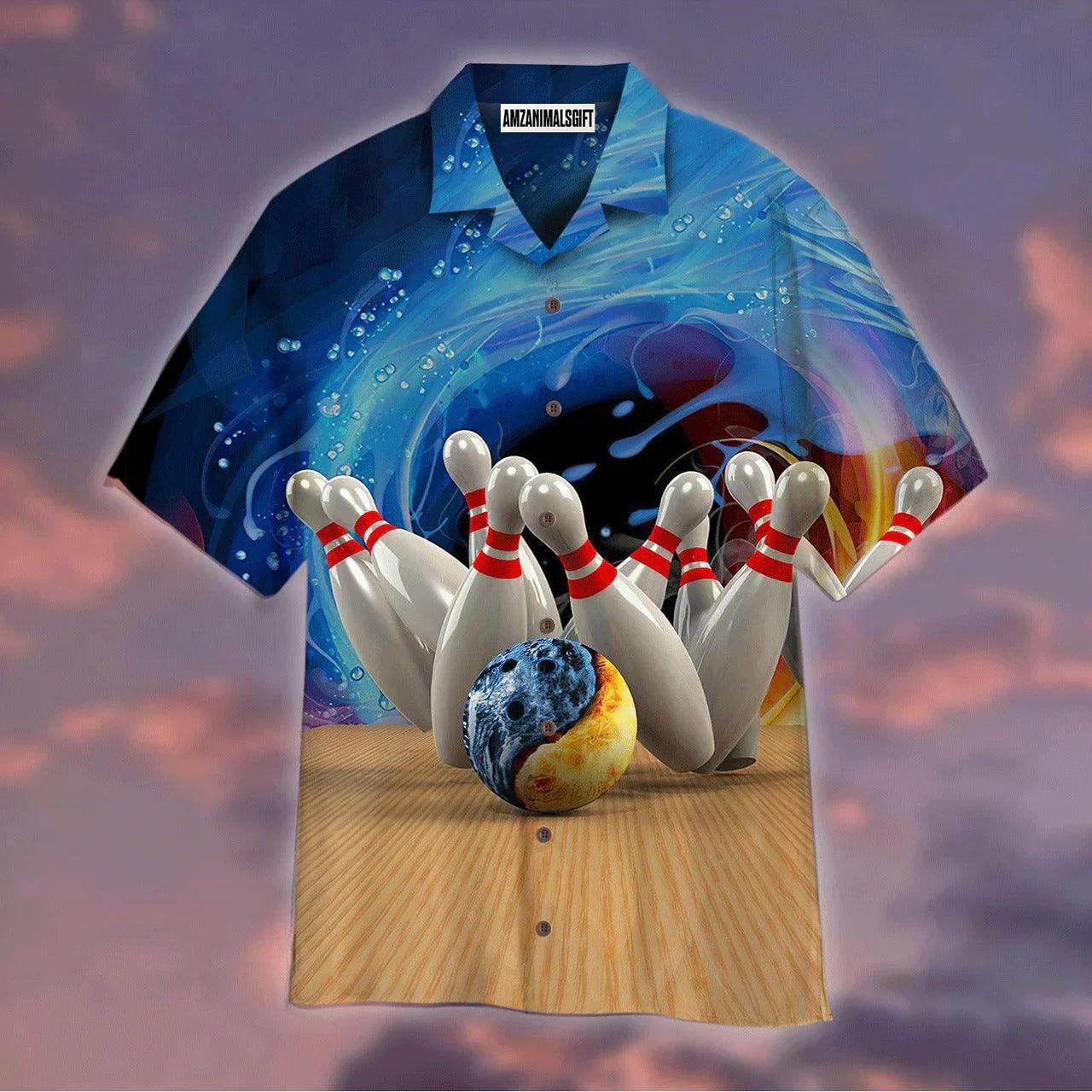 Bowling Hawaiian Shirt, Water Bowling Aloha Hawaiian Shirts For Men and Women - Gift For Bowling Lovers, Friend, Family - Amzanimalsgift