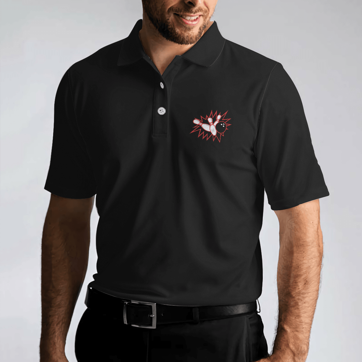 Bowling Men Polo Shirt - Grab Your Balls We're Going Bowling Polo Shirt For Men - Perfect Gift For Friend, Family, Bowling Lovers - Amzanimalsgift