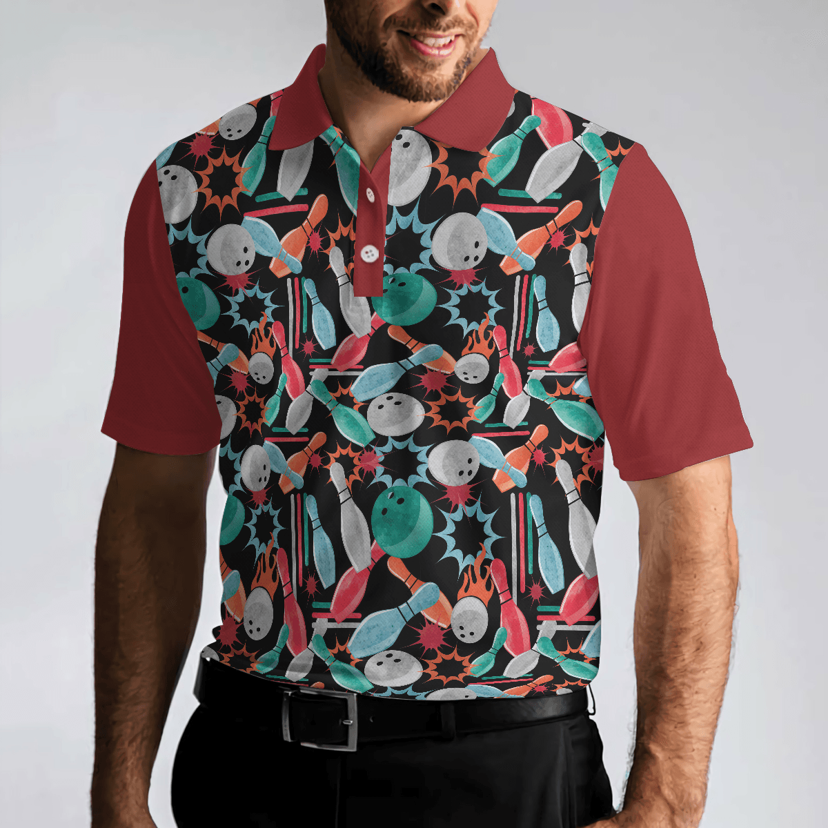Bowling Men Polo Shirt - Sleep With A Bowler You'll Be Amazed Polo Shirt, Colorful Tenpin Bowling Polo Shirt - Gift For Friend, Family, Bowling Lovers - Amzanimalsgift