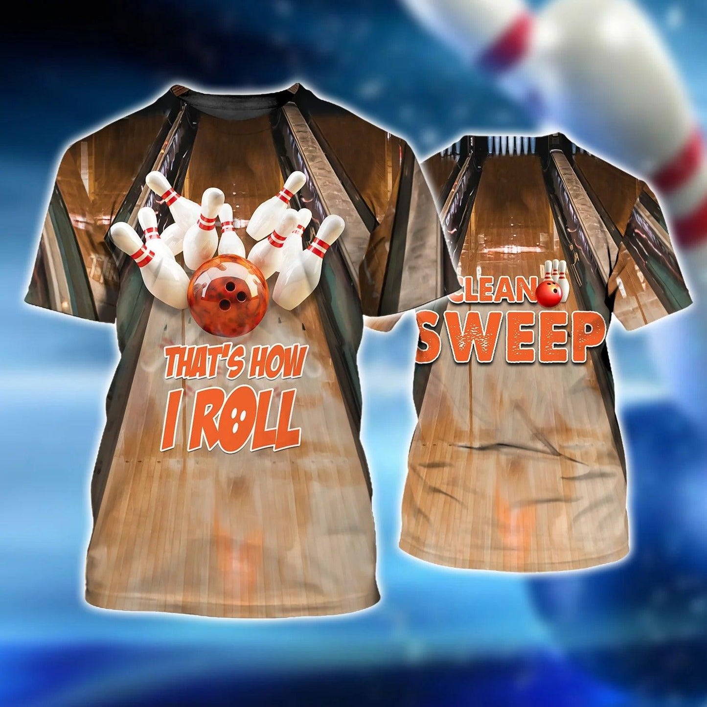 Bowling T shirt - Classic Bowling That's How I Roll Bowling T-shirt - Gift For Friend, Family, Bowling Lovers - Amzanimalsgift