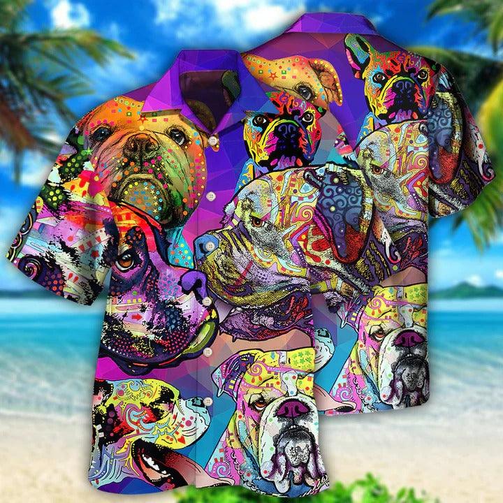 Bulldog Aloha Hawaii Shirt - All I Need Is Cool Bulldog Hawaiian Shirt For Summer - Perfect Gift For Dog Lovers, Friend, Family - Amzanimalsgift