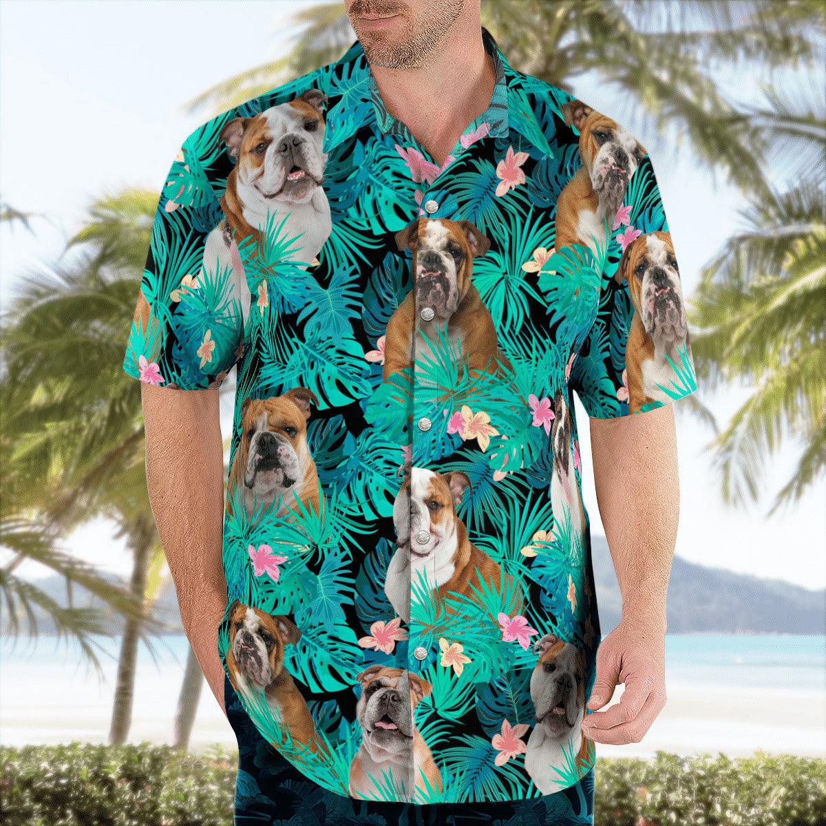 Bulldog Aloha Hawaiian Shirt, Bulldog Tropical Hawaiian Shirt, Bulldog Hawaiian Shirt For Summer - Perfect Gift For Men, Women, Dog Lover, Friend - Amzanimalsgift