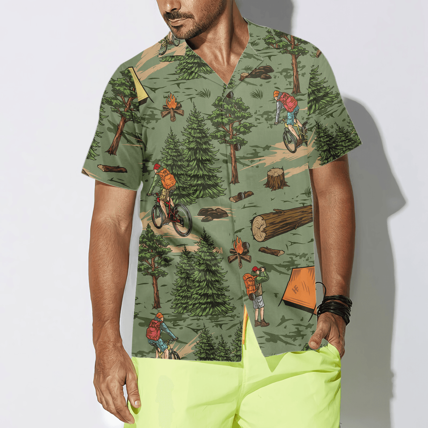 Camping Hawaiian Shirt, Bear Dink Beer I Don't Need Therapy I Just Need To Go Camping, Colorful Summer Aloha Shirt For Men Women, Gift For Friend, Team - Amzanimalsgift