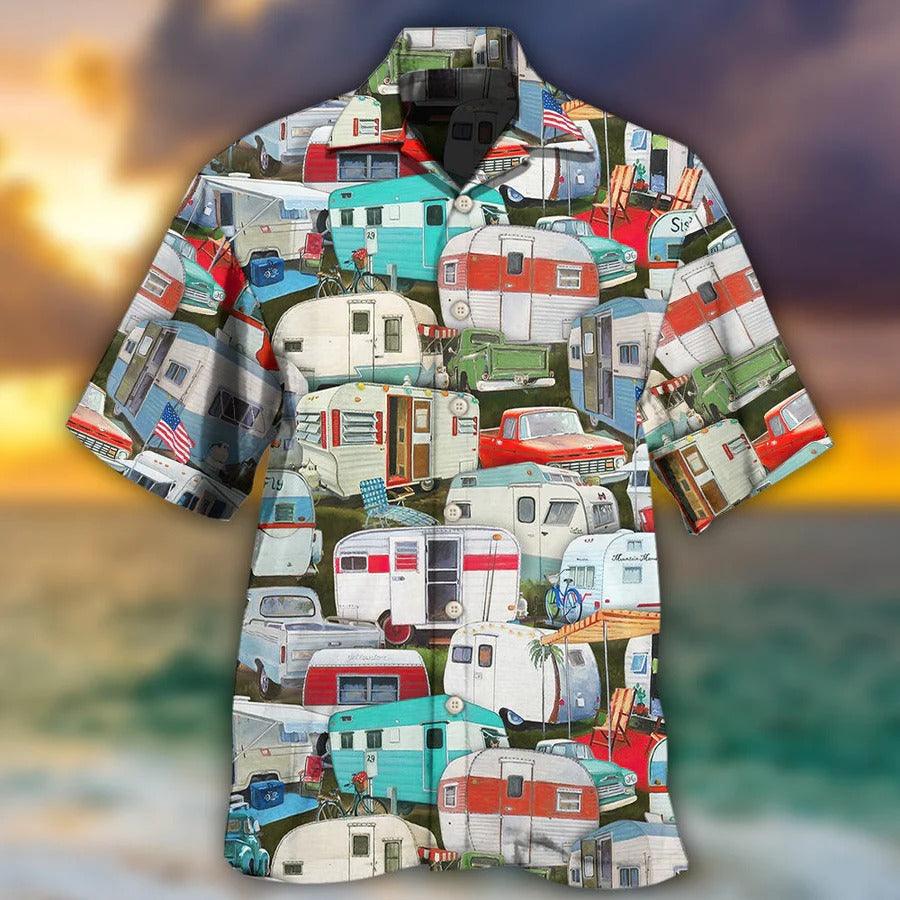 Camping Hawaiian Shirt, Camping Caravans Are Calling And I Must Go Aloha Shirt For Men And Women - Perfect Gift For Camping Lovers - Amzanimalsgift