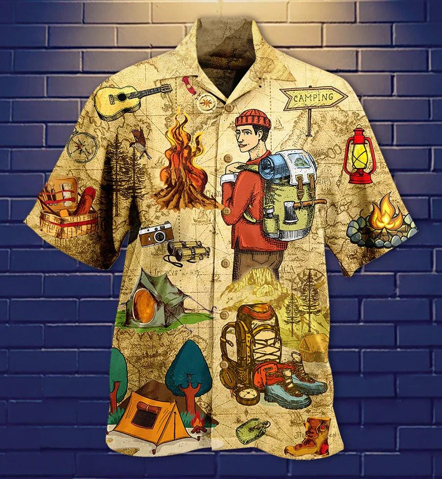 Camping Hawaiian Shirt, Camping Gear, Camping Love Life Aloha Shirt For Men And Women - Perfect Gift For Camping Lovers - Amzanimalsgift
