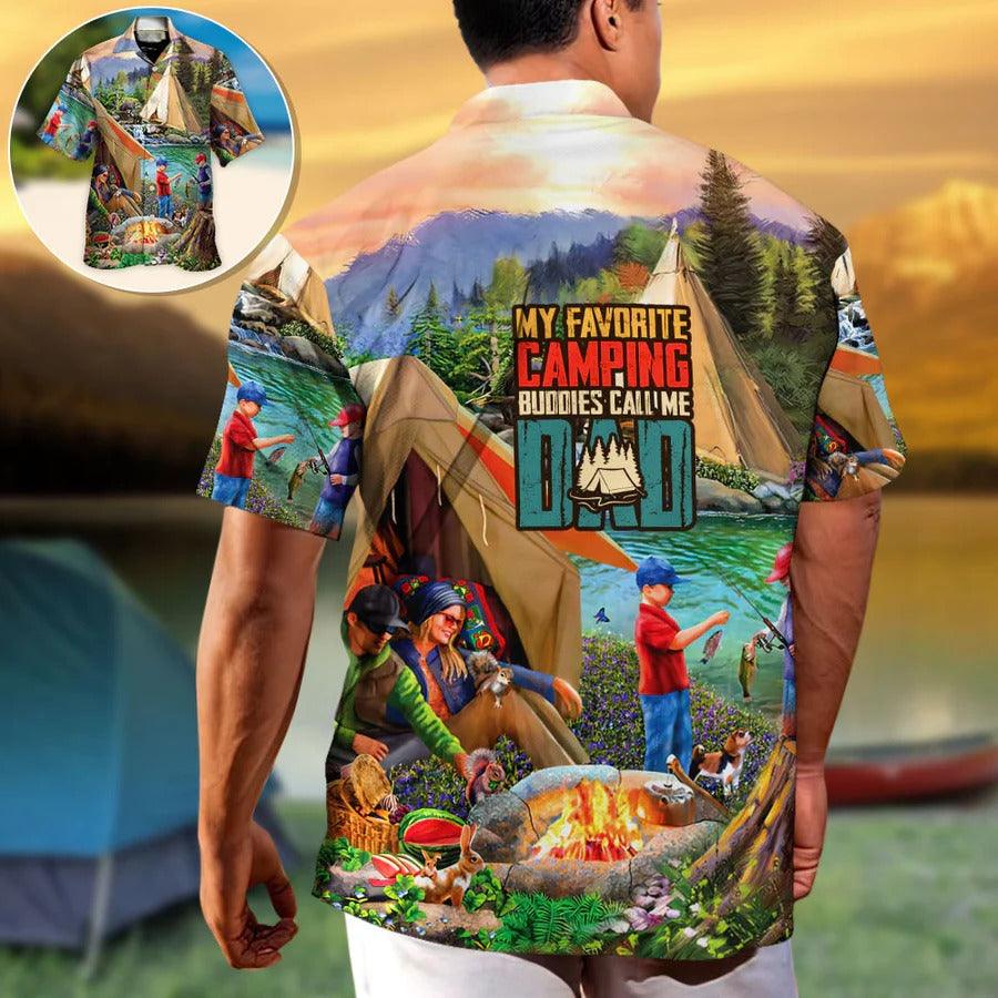 Camping Hawaiian Shirt, Camping My Favorite Camping Buddies Hawaiian Shirt For Summer, Camping Aloha Shirt- Perfect Gift For Men, Women, Camping Lover - Amzanimalsgift