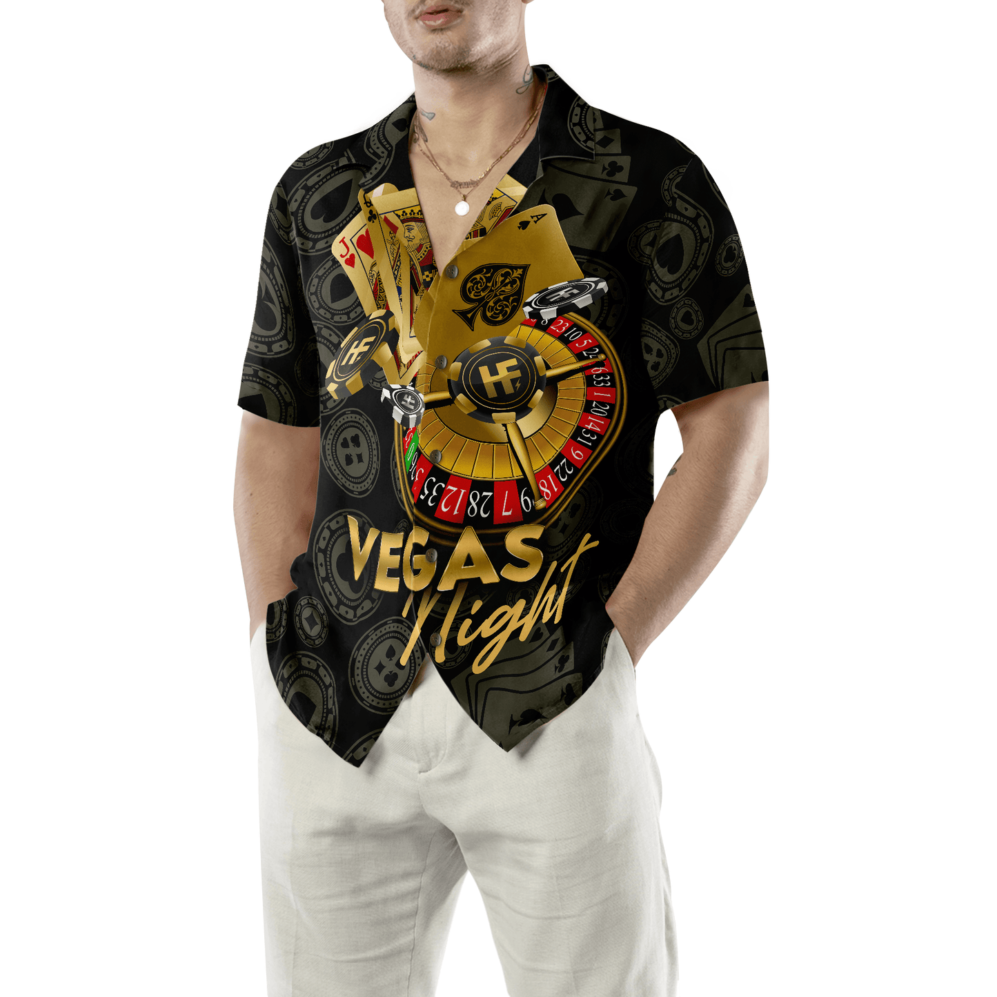 Casino Hawaiian Shirt, Vegas Night in Casino Hawaiian Shirt, Colorful Gambling Summer Aloha Shirts For Men Women, Gift For Husband, Wife, Friend, Family - Amzanimalsgift
