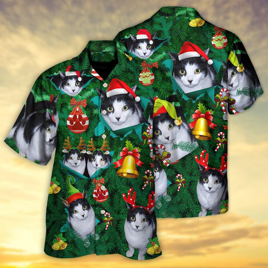 Cat Hawaiian Shirt For Summer, Cat Lovely Christmas Aloha Shirts - Best Colorful Cool Cat Hawaiian Shirts Outfit For Men Women, Friend, Team, Cat Lovers - Amzanimalsgift