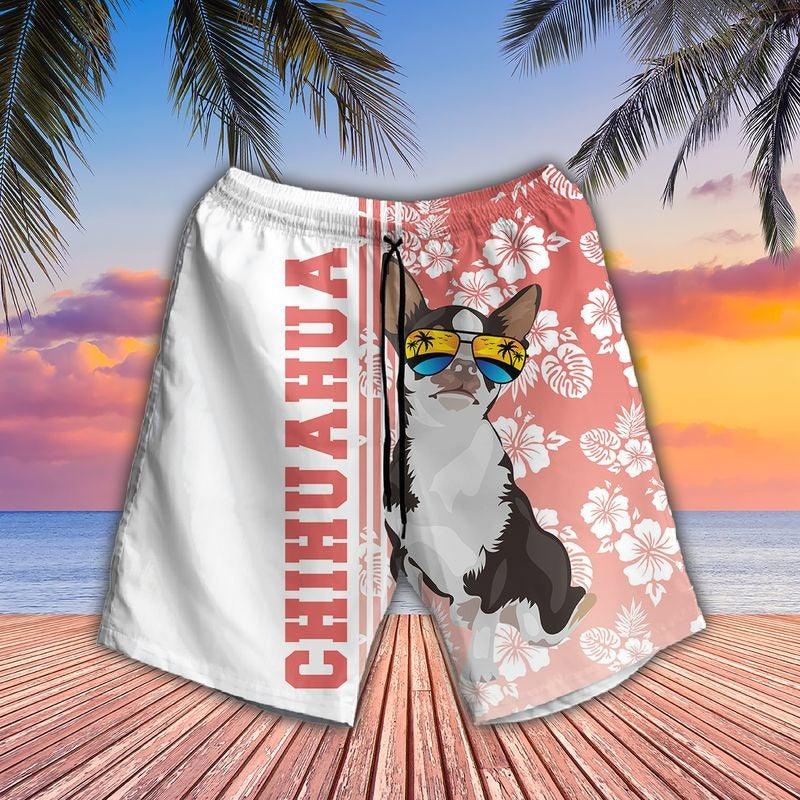 Chihuahua Aloha Hawaiian Shirt - Tropical Leaves Hawaiian Shirt, Chihuahua Sunglass Hawaiian Shirt For Men & Women, Chihuahua Lover - Amzanimalsgift