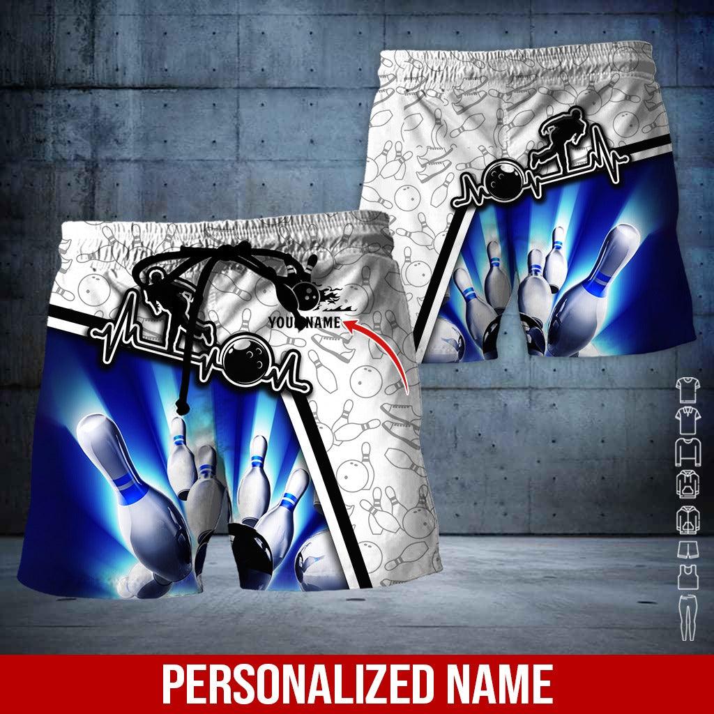 Custom Bowling Aloha Hawaiian Shirt - Cool Men Playing Bowling Ball Pattern Personalized Name Hawaiian Shirt For Men & Women, Bowling Lover - Amzanimalsgift