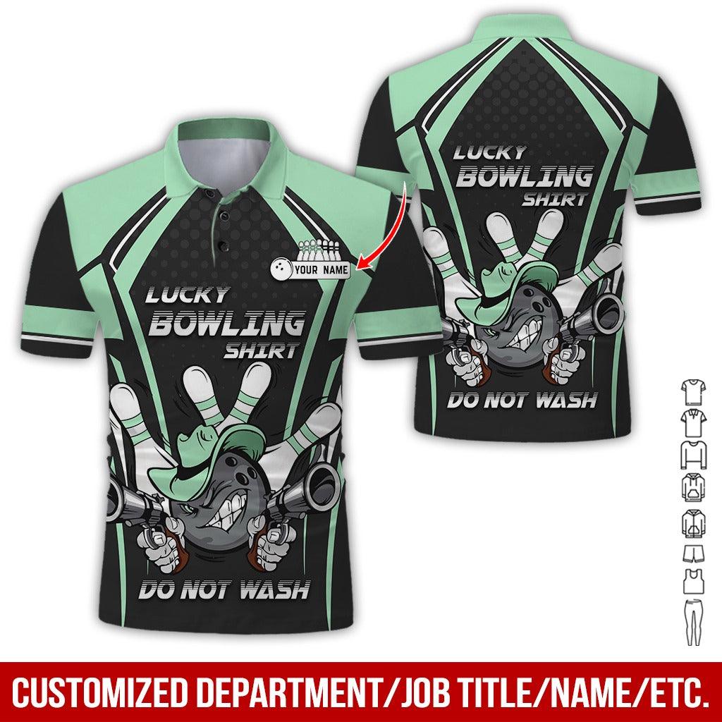 Custom Bowling Men Polo Shirt - Amazing Lucky Bowling Shirt Do Not Wash Personalized Name Polo Shirt - Perfect Bowling Gift For Men, Bowling Lover - Amzanimalsgift